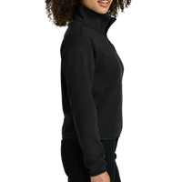 The North Face Women's Double Knit 1/2 Zip Fleece, Tnf Black, Right Sleeve view