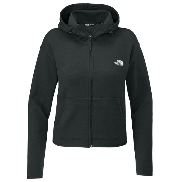 The North Face Women's Double Knit Full Zip Hoodie, Asphalt Grey / Asphalt Grey, Front view