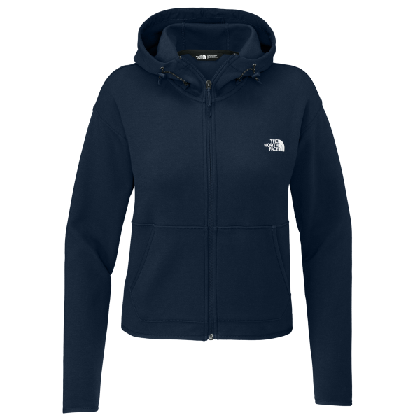 The North Face Women's Double Knit Full Zip Hoodie, Summit Navy / Summit Navy, Front view