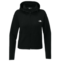 The North Face Women's Double Knit Full Zip Hoodie, Tnf Black / Tnf Black, Front view