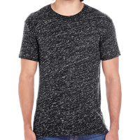 Threadfast Apparel Men's Blizzard Jersey T-Shirt, Black Blizzard, Front view