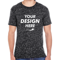 Threadfast Apparel Men's Blizzard Jersey T-Shirt, Black Blizzard, Front view, Mockup