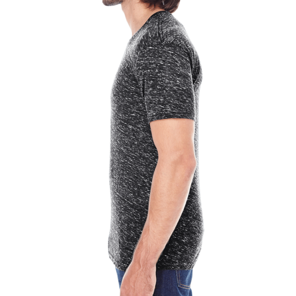 Threadfast Apparel Men's Blizzard Jersey T-Shirt, Black Blizzard, Left Sleeve view