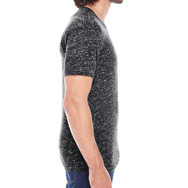 Threadfast Apparel Men's Blizzard Jersey T-Shirt, Black Blizzard, Right Sleeve view