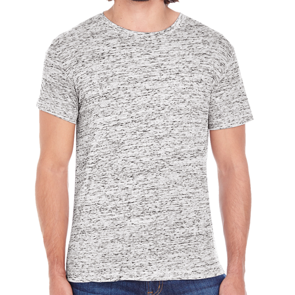 Threadfast Apparel Men's Blizzard Jersey T-Shirt, Silver Blizzard, Front view