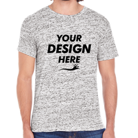 Threadfast Apparel Men's Blizzard Jersey T-Shirt, Silver Blizzard, Front view, Mockup