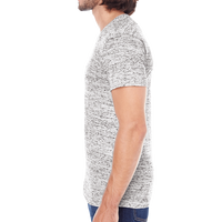 Threadfast Apparel Men's Blizzard Jersey T-Shirt, Silver Blizzard, Left Sleeve view