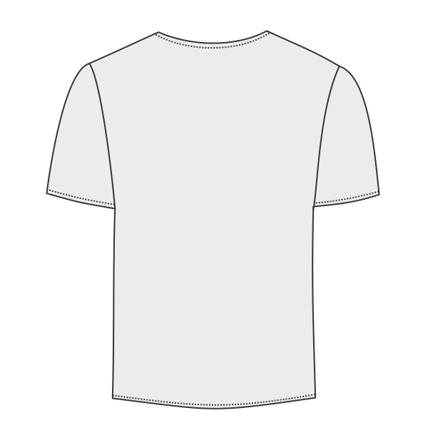 Threadfast Apparel Men's Blizzard Jersey T-Shirt, White Blizzard, Back view