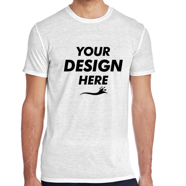Threadfast Apparel Men's Blizzard Jersey T-Shirt, White Blizzard, Front view, Mockup