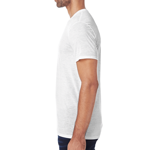 Threadfast Apparel Men's Blizzard Jersey T-Shirt, White Blizzard, Left Sleeve view