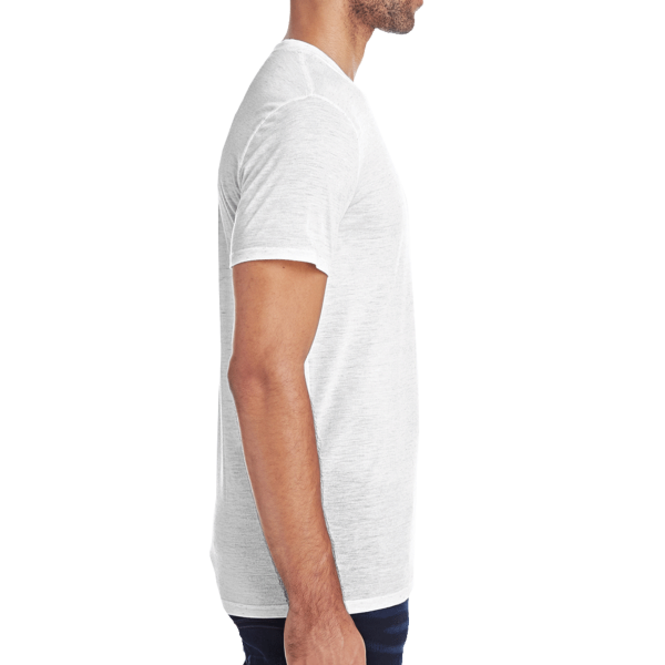 Threadfast Apparel Men's Blizzard Jersey T-Shirt, White Blizzard, Right Sleeve view
