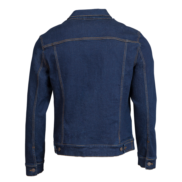 Threadfast Apparel Unisex Denim Jacket, Classic Denim, Back view