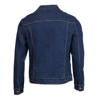Threadfast Apparel Unisex Denim Jacket, Classic Denim, Back view