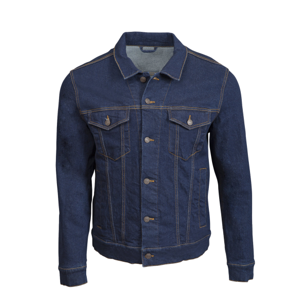 Threadfast Apparel Unisex Denim Jacket, Classic Denim, Front view