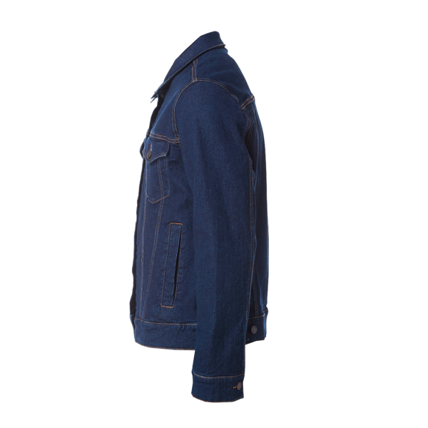 Threadfast Apparel Unisex Denim Jacket, Classic Denim, Left Sleeve view