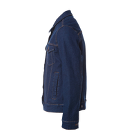 Threadfast Apparel Unisex Denim Jacket, Classic Denim, Left Sleeve view