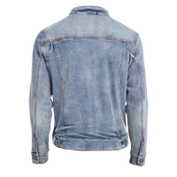 Threadfast Apparel Unisex Denim Jacket, Light Denim, Back view
