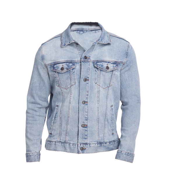 Threadfast Apparel Unisex Denim Jacket, Light Denim, Front view