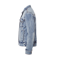 Threadfast Apparel Unisex Denim Jacket, Light Denim, Left Sleeve view