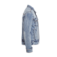 Threadfast Apparel Unisex Denim Jacket, Light Denim, Right Sleeve view