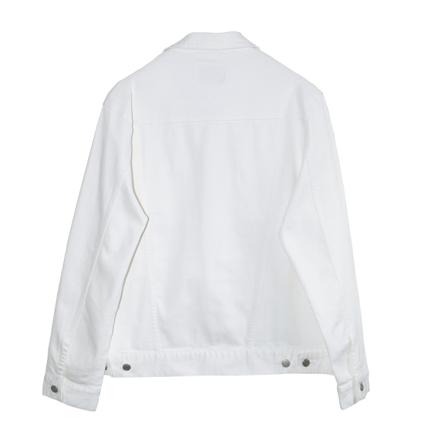 Threadfast Apparel Unisex Denim Jacket, Off White Denim, Back view