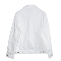 Threadfast Apparel Unisex Denim Jacket, Off White Denim, Back view