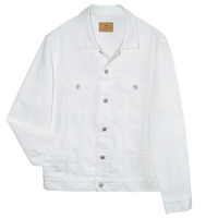 Threadfast Apparel Unisex Denim Jacket, Off White Denim, Front view