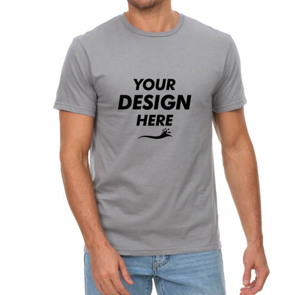 Threadfast Apparel Unisex Epic T-Shirt, Asphalt, Front view, Mockup