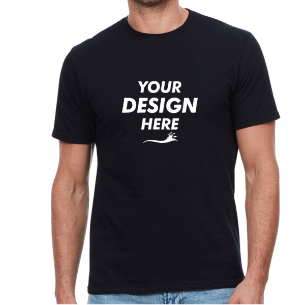 Threadfast Apparel Unisex Epic T-Shirt, Black, Front view, Mockup