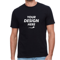 Threadfast Apparel Unisex Epic T-Shirt, Black, Front view, Mockup
