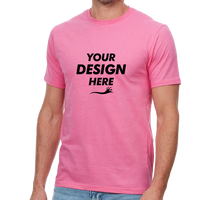 Threadfast Apparel Unisex Epic T-Shirt, Bright Pink, Front view, Mockup