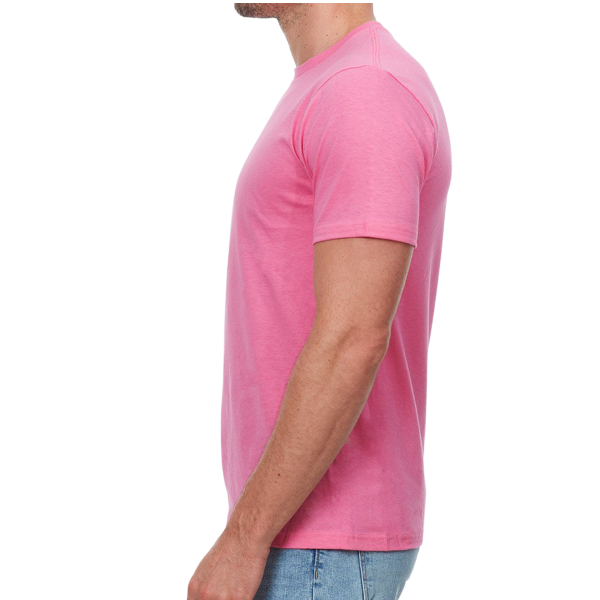 Threadfast Apparel Unisex Epic T-Shirt, Bright Pink, Left Sleeve view