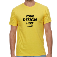Threadfast Apparel Unisex Epic T-Shirt, Bright Yellow, Front view, Mockup