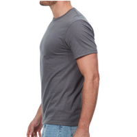 Threadfast Apparel Unisex Epic T-Shirt, Charcoal, Left Sleeve view