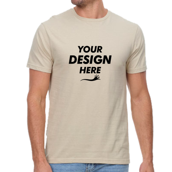 Threadfast Apparel Unisex Epic T-Shirt, Cream, Front view, Mockup