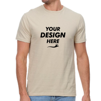 Threadfast Apparel Unisex Epic T-Shirt, Cream, Front view, Mockup