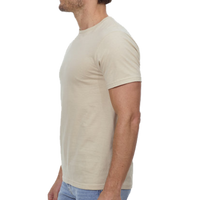 Threadfast Apparel Unisex Epic T-Shirt, Cream, Left Sleeve view