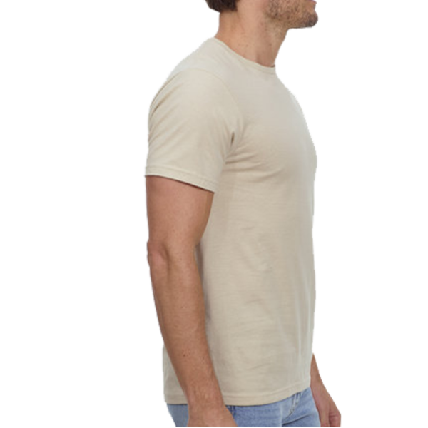 Threadfast Apparel Unisex Epic T-Shirt, Cream, Right Sleeve view