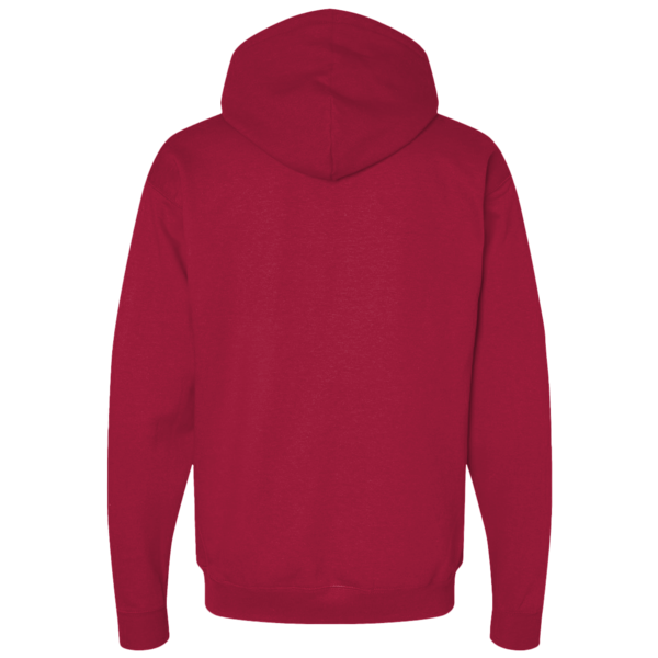 Threadfast Apparel Unisex Fleece Full-Zip Hooded Sweatshirt, Burgundy, Back view