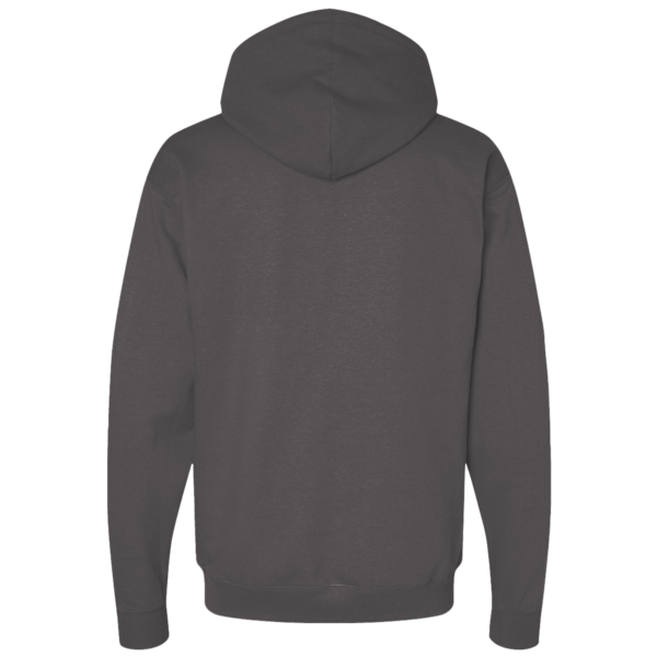 Threadfast Apparel Unisex Fleece Full-Zip Hooded Sweatshirt, Charcoal Heather, Back view