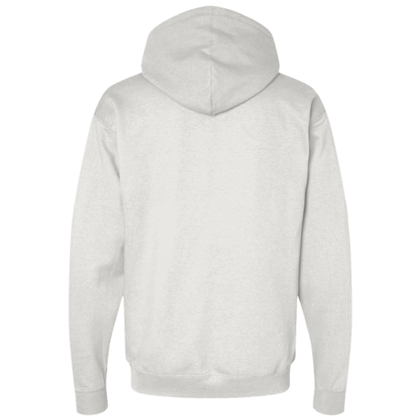 Threadfast Apparel Unisex Fleece Full-Zip Hooded Sweatshirt, Oatmeal Heather, Back view
