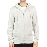 Threadfast Apparel Unisex Fleece Full-Zip Hooded Sweatshirt, Oatmeal Heather, Front view