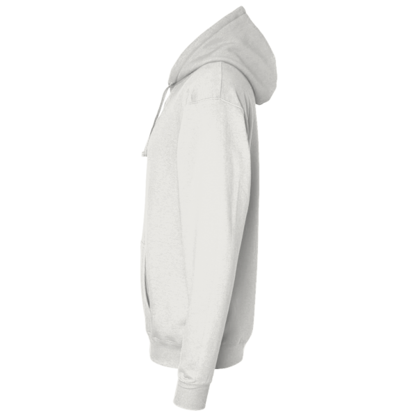Threadfast Apparel Unisex Fleece Full-Zip Hooded Sweatshirt, Oatmeal Heather, Left Sleeve view