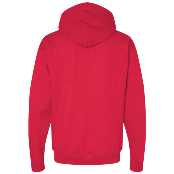 Threadfast Apparel Unisex Fleece Full-Zip Hooded Sweatshirt, Red, Back view