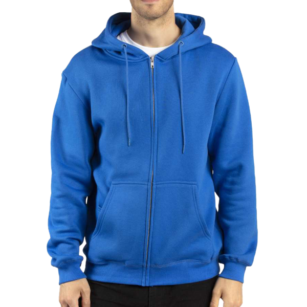 Threadfast Apparel Unisex Fleece Full-Zip Hooded Sweatshirt, Royal, Front view