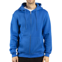 Threadfast Apparel Unisex Fleece Full-Zip Hooded Sweatshirt, Royal, Front view