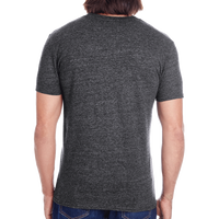 Threadfast Apparel Unisex Triblend T-Shirt, Black Triblend, Back view