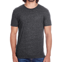 Threadfast Apparel Unisex Triblend T-Shirt, Black Triblend, Front view