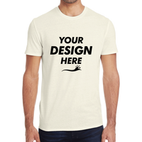 Threadfast Apparel Unisex Triblend T-Shirt, Cream Triblend, Front view, Mockup