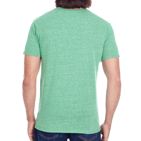 Threadfast Apparel Unisex Triblend T-Shirt, Green Triblend, Back view
